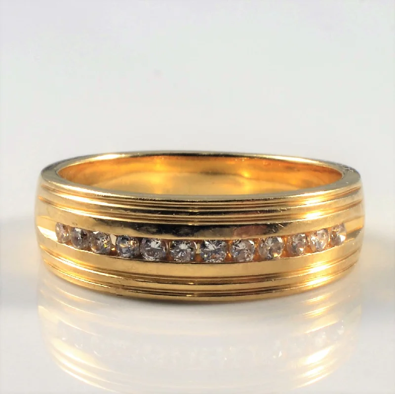 Elegant Jewelry Pieces At Unbelievable Prices Wide Diamond Channel Band | 0.24ctw | SZ 8.25 |