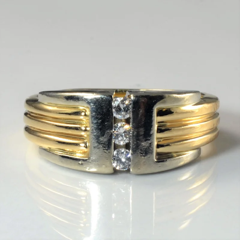 Limited-Time Jewelry Sale – Don't Miss Out On Dazzling Discounts Channel Diamond Two Tone Band | 0.21ctw | SZ 7.5 |