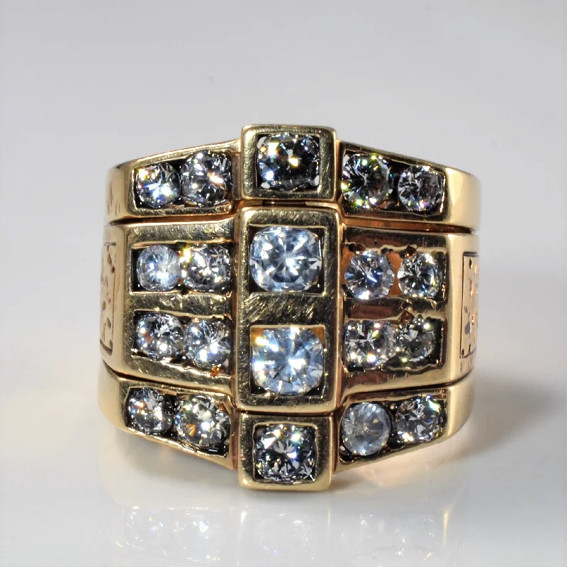 Shop Dazzling Jewelry At The Best Prices Soldered Engagement Ring & Jacket Set | 2.84ctw | SZ 9 |