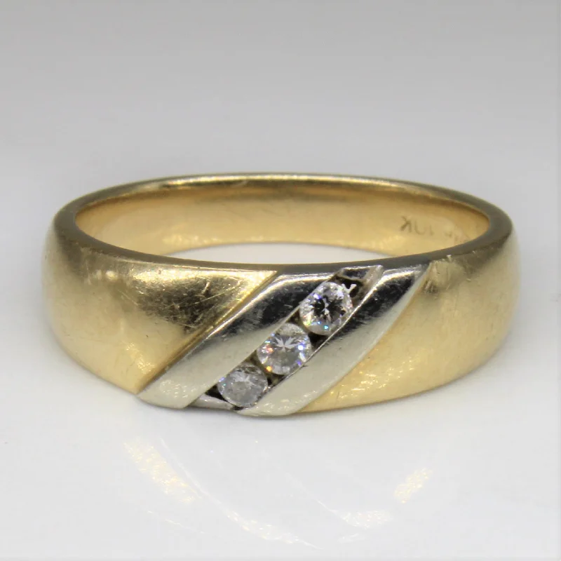 Modern Jewelry At Exclusive Discounts – Shop Today Diagonal Channel Set Diamond Ring | 0.09ctw | SZ 6.25 |