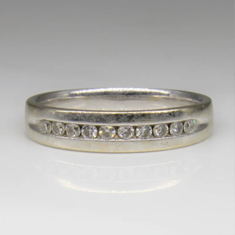 Shop Elegant Jewelry At Unbeatable Prices White Gold Channel Set Diamond Ring | 0.28ctw | SZ 8.5 |