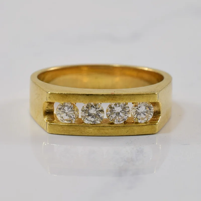 Buy More, Save More – Special Jewelry Discounts Channel Set Four Diamond Ring | 0.36ctw | SZ 6.25 |