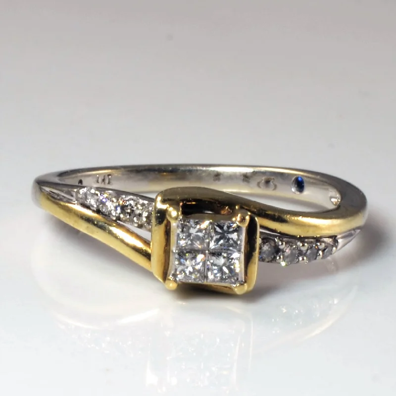 Elevate Your Jewelry Collection With Limited-Time Savings Princess Diamond Bypass Ring | 0.26ctw | SZ 6 |