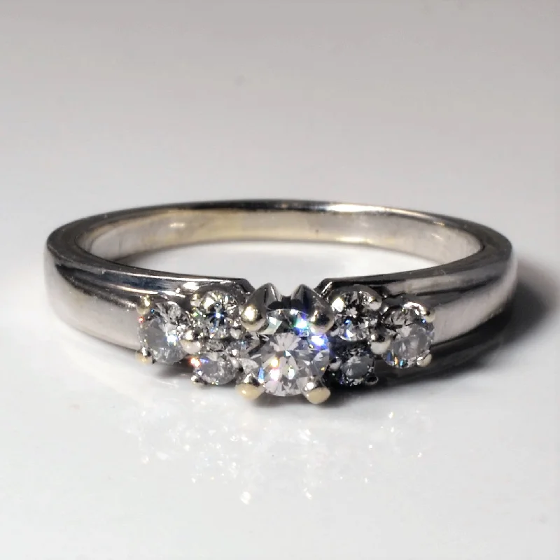 Affordable Elegance – Special Jewelry Sale Now Live Diamond Trilogy Detailed Engagement Ring | 0.43ctw | SZ 8.5 |