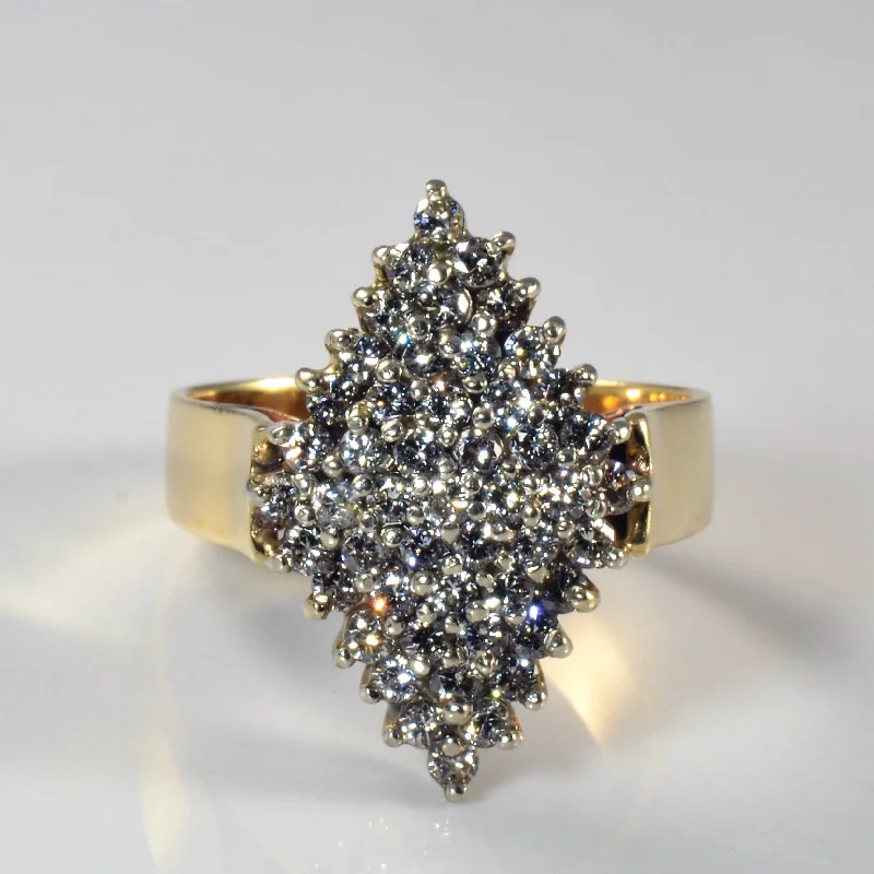 Grab Your Favorite Jewelry At The Lowest Prices Marquise Cluster Diamond Ring | 1.37ctw | SZ 10 |