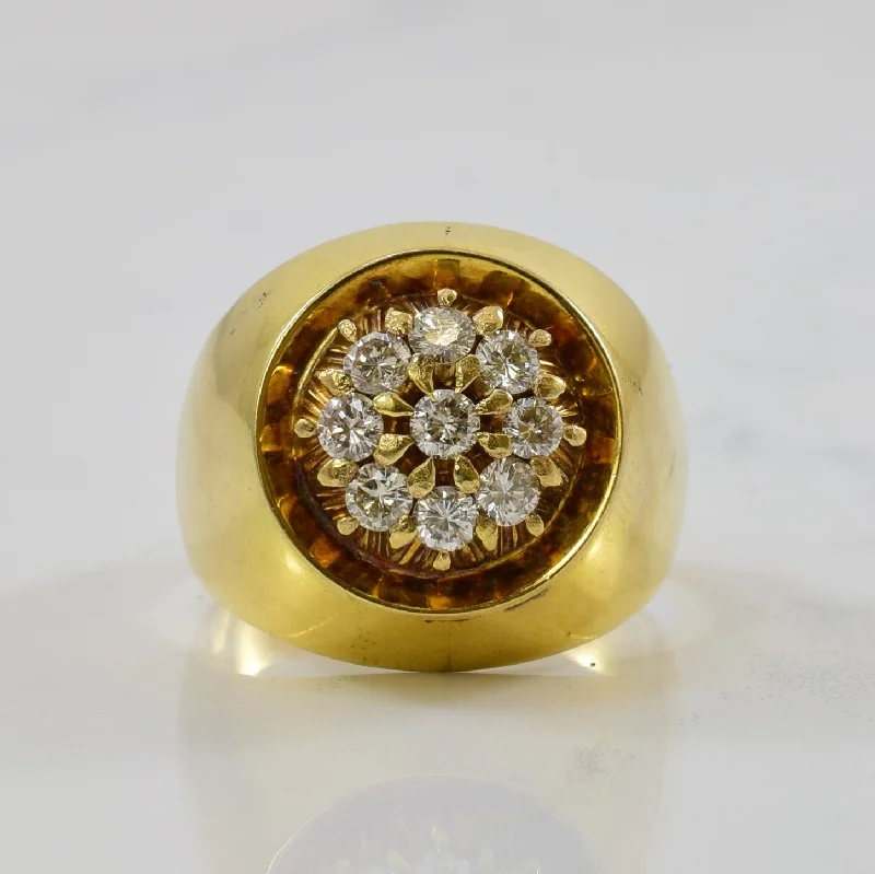 Luxury Meets Affordability – Jewelry Sale Now Live High Dome Diamond Cluster Ring | 0.54ctw | SZ 10.5 |
