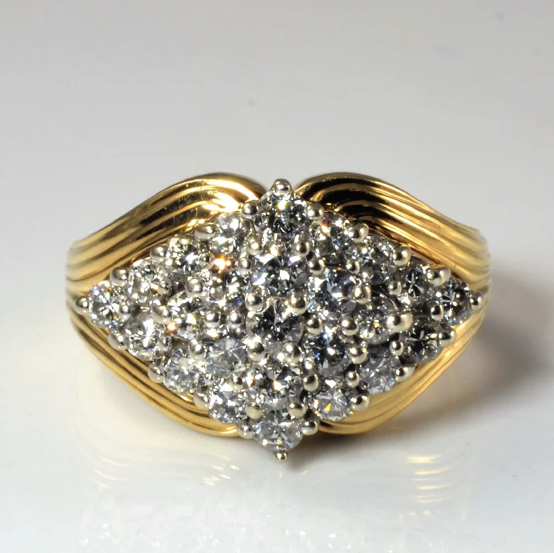 Your Dream Jewelry At Dream Prices – Shop Now Tapered Diamond Cluster Ring | 0.88ctw | SZ 5 |