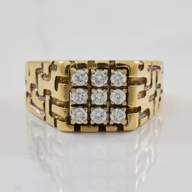 Holiday Jewelry Sale – Perfect Gifts At The Best Prices Geometric Cluster Grid Ring | 0.36ctw | SZ 10.5 |