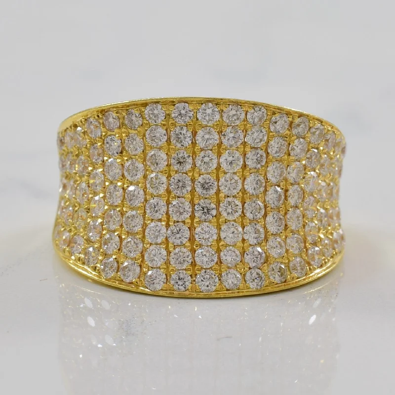 Grab Your Favorite Jewelry At The Lowest Prices Pave Diamond Saddle Ring | 2.18ctw | SZ 8 |