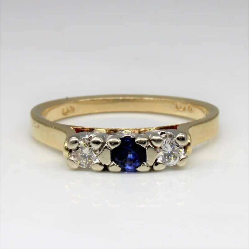 Dazzle In Elegance With Our Biggest Jewelry Sale Diamond & Sapphire Three Stone Ring | 0.15ctw, 0.13ct | SZ 5.5 |