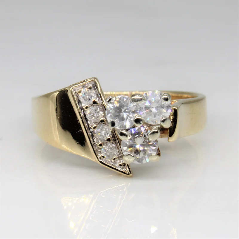 Limited-Stock Jewelry Sale – Once It's Gone, It's Gone Diamond Cluster Chevron Ring | 0.55ctw | SZ 6.75 |