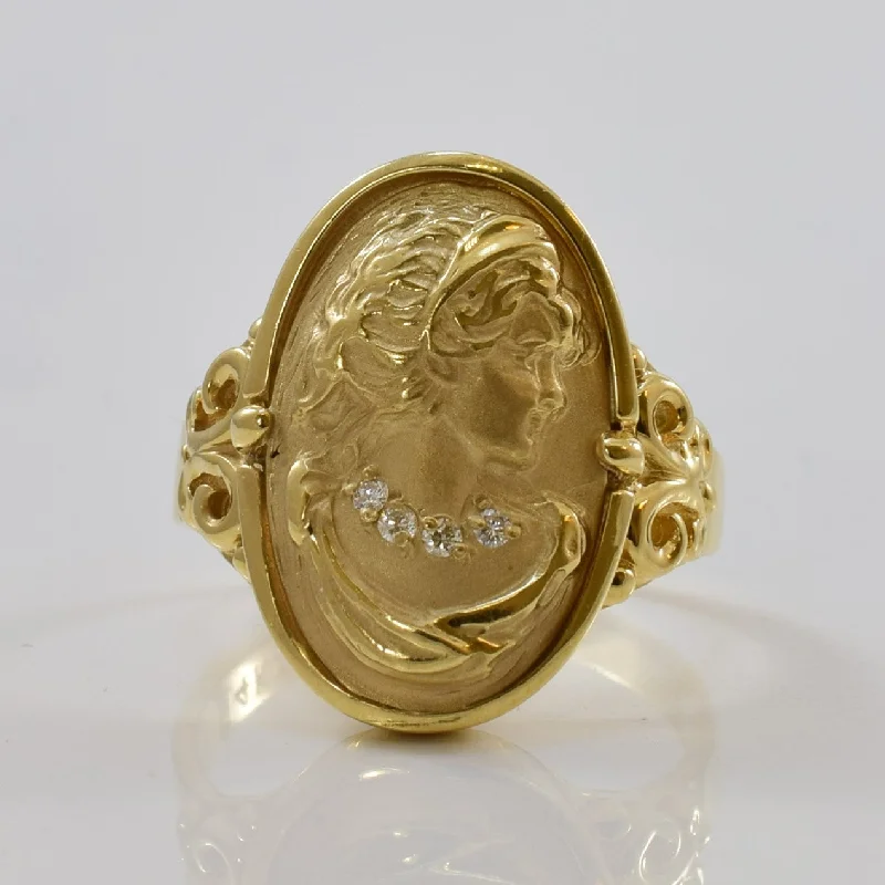 Shop Dazzling Jewelry At The Best Prices Diamond Necklace Cameo Ring | 0.04ctw | SZ 8 |