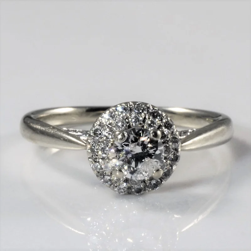 Unmissable Deals On Handmade Jewelry Collections Double Halo Canadian Diamond Engagement Ring | 0.58ctw | SZ 5.75 |