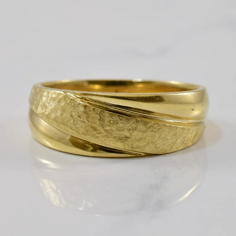 High-Quality Jewelry At A Fraction Of The Cost Multi Texture Gold Band | SZ 9 |