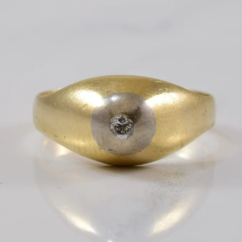 Big Discounts On Elegant Jewelry Collections Diamond Tipped Two Tone Ring | 0.03ct | SZ 4.5 |