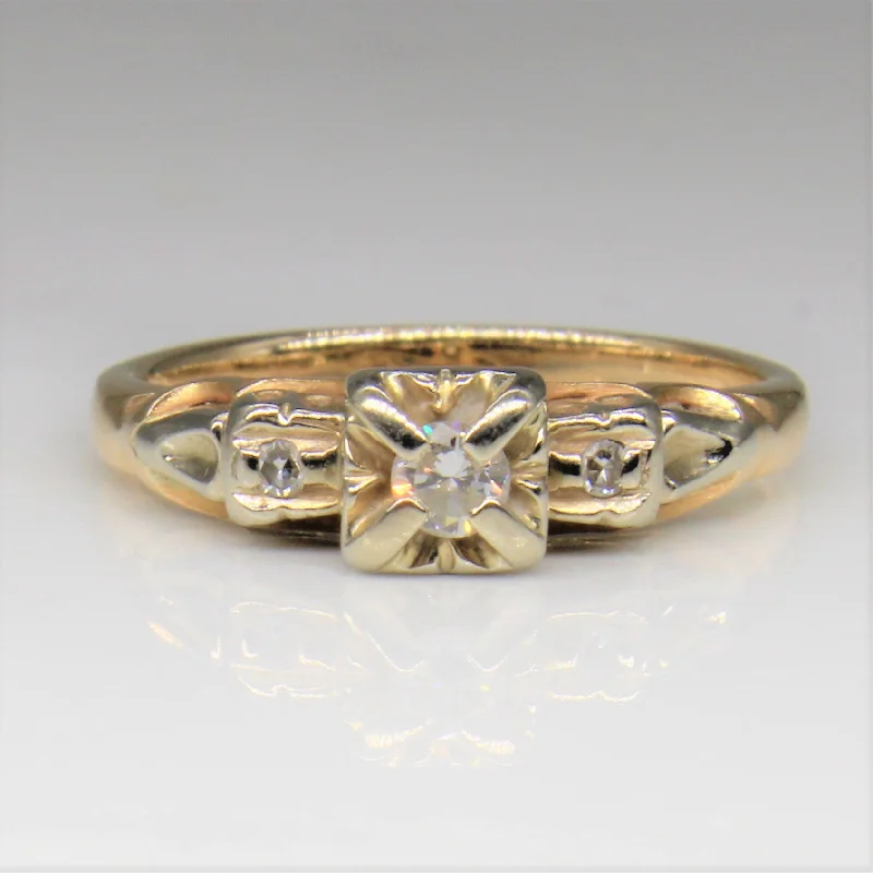 Clearance Sale On High-End Jewelry Collections Retro Era Diamond Ring | 0.10ctw | SZ 5.25 |