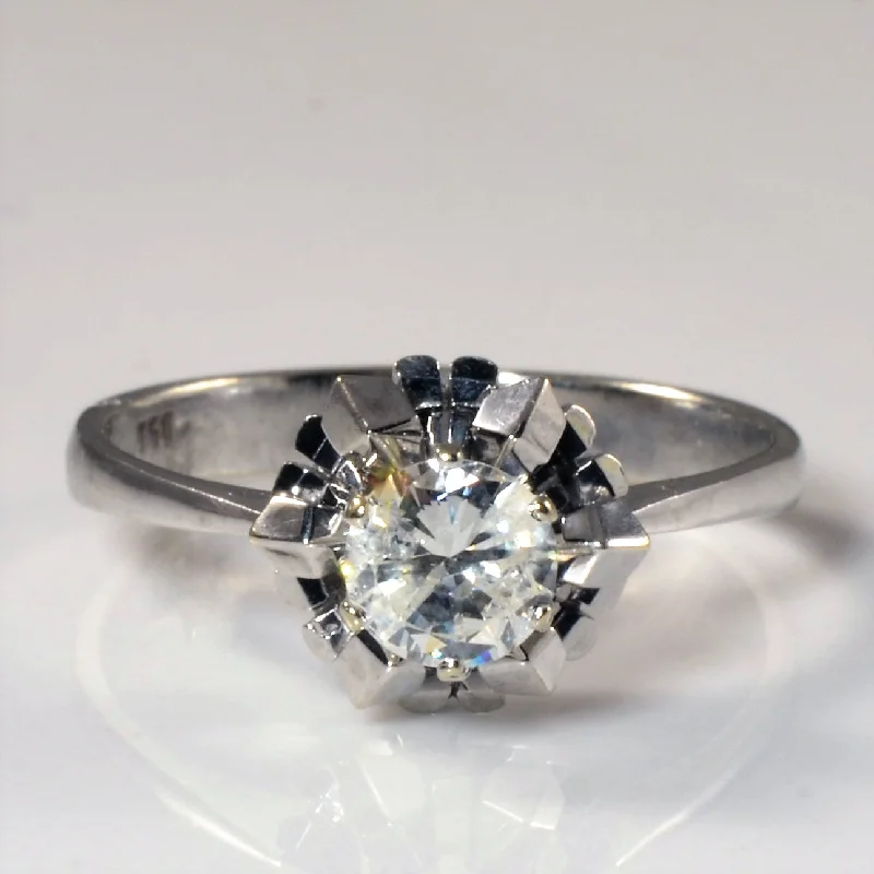 Celebrate With Sparkle – Jewelry Sale Now Live 1960s High Set Solitaire Engagement Ring | 0.58ct | SZ 8.75 |
