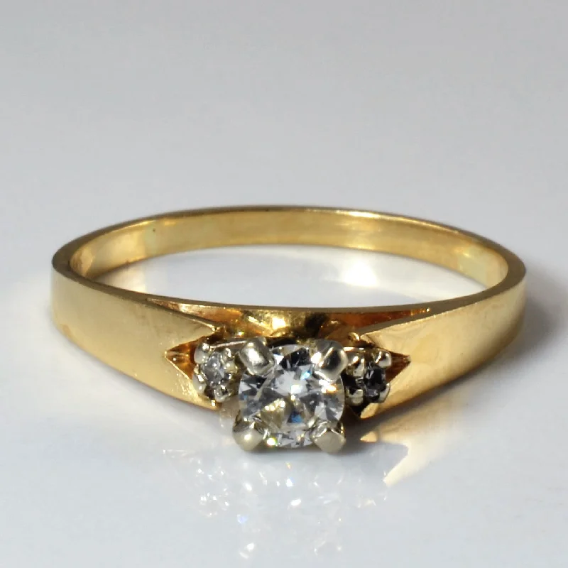 Exclusive Online Jewelry Sale – Don't Wait Petite Three Stone Diamond Ring | 0.24ctw | SZ 7.5 |
