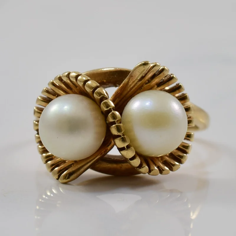 Bestselling Jewelry At Special Promotional Rates Pearl Infinity Ring | 3.80ctw | SZ 5.5 |