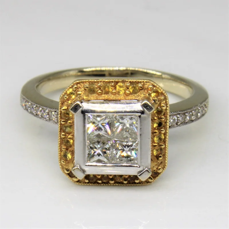 Your Dream Jewelry At Dream Prices Jiliaev Jewelry' Yellow Sapphire & Diamond Engagement Ring | 0.65ctw, 0.20ctw | SZ 6.5 |