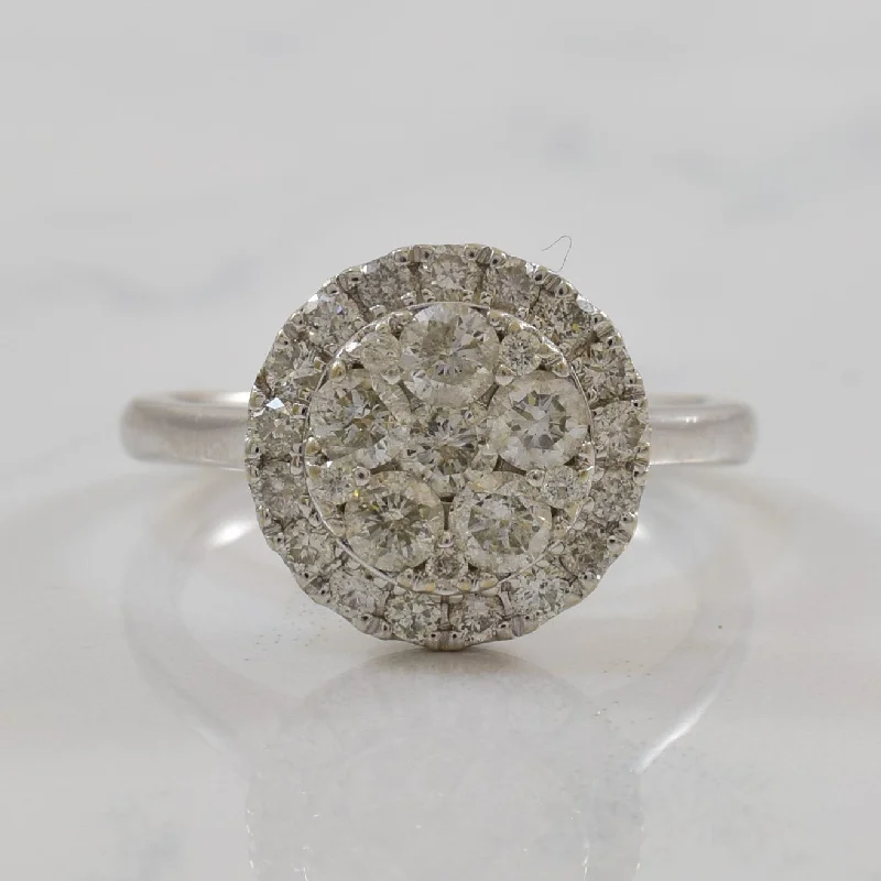 Get Your Favorite Jewelry At The Best Price 'Michael Hill' Cluster Halo Diamond Ring | 1.00ctw | SZ 6 |