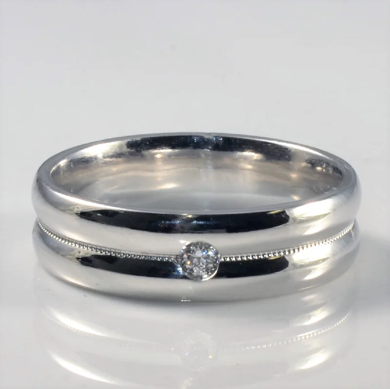 Jewelry Sale – Exclusive Styles At Lower Prices Milgrain Detail Gypsy Set Diamond Band | 0.11ct | SZ 8 |
