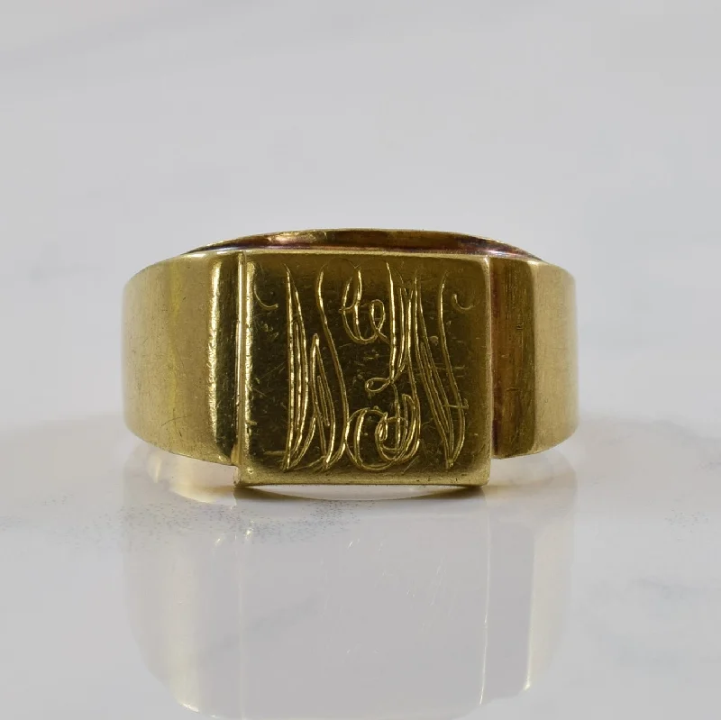 Chic, Trendy, And Affordable Jewelry Sale Initial 'NM' Signet Ring | SZ 9.75 |