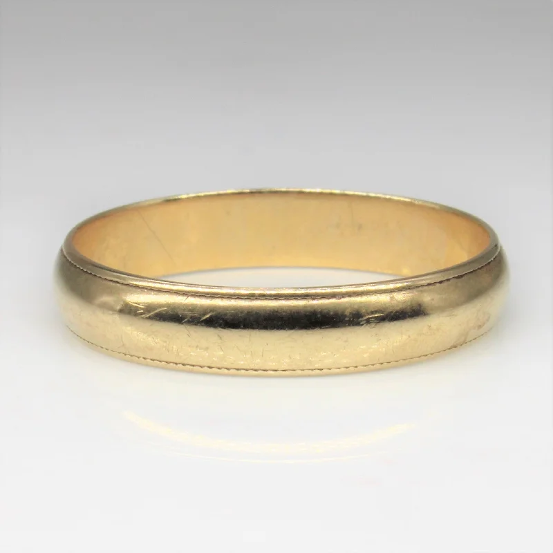 Big Savings On Your Favorite Jewelry Pieces Milgrain Edge Yellow Gold Band | SZ 13 |