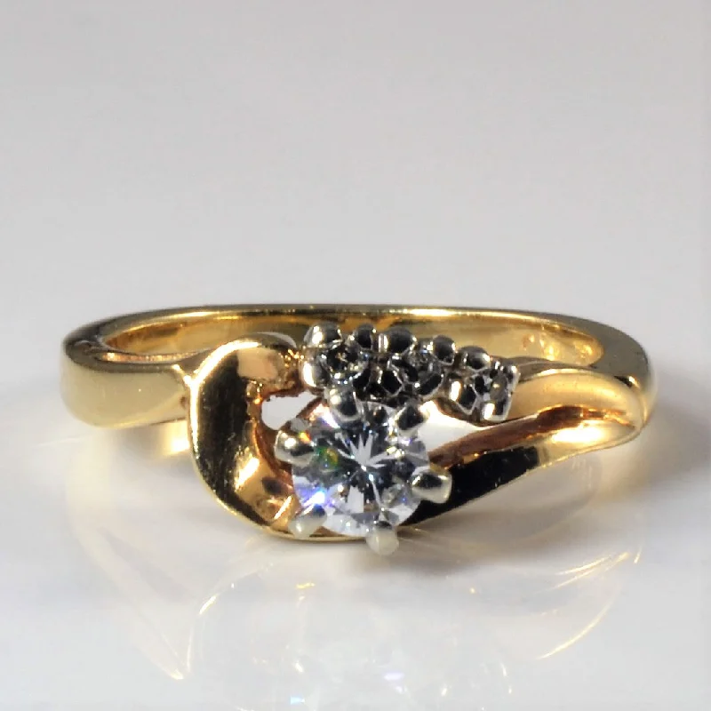 Jewelry Deals That Outshine The Rest Diamond Accented Bypass Engagement Ring | 0.27ctw | SZ 4 |