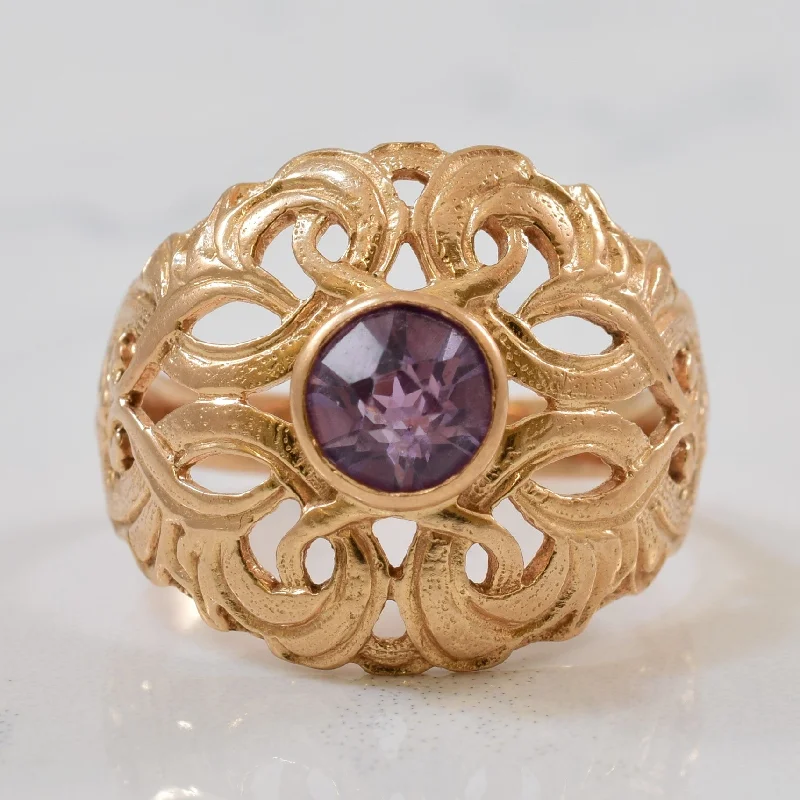 Grab Your Dream Jewelry At The Lowest Prices Synthetic Purple Sapphire Filigree Ring | 1.00ct | SZ 7.25 |