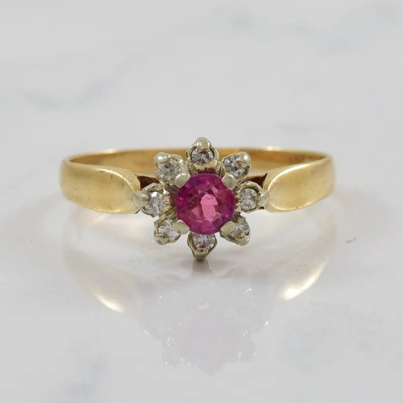 Exclusive Jewelry Offers – Sparkle For Less Ruby & Diamond Halo Ring | 0.22ct, 0.07ctw | SZ 6.5 |