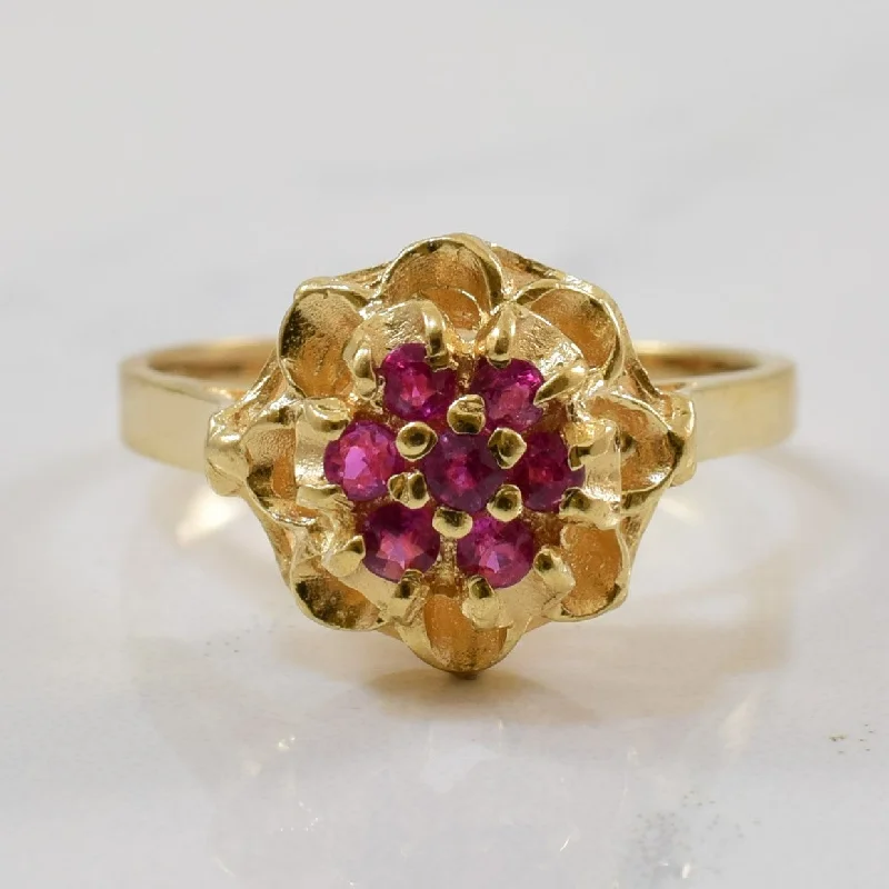 Don't Miss Out On Bestselling Jewelry At Special Prices Ruby Cluster Ring | 0.28ctw | SZ 3.75 |