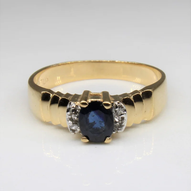 Huge Savings On Timeless Jewelry Collections Oval Sapphire & Diamond Ring | 0.40ct, 0.02ctw | SZ 6.25 |