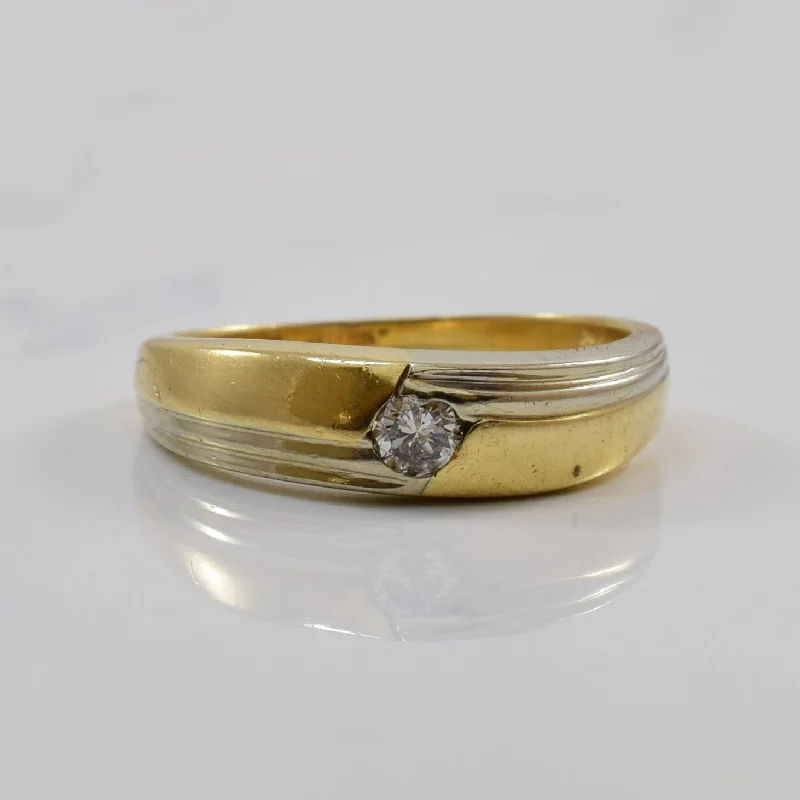Timeless Jewelry At Special Discount Rates Two Tone Solitaire Diamond Band | 0.14ct | SZ 8.5 |