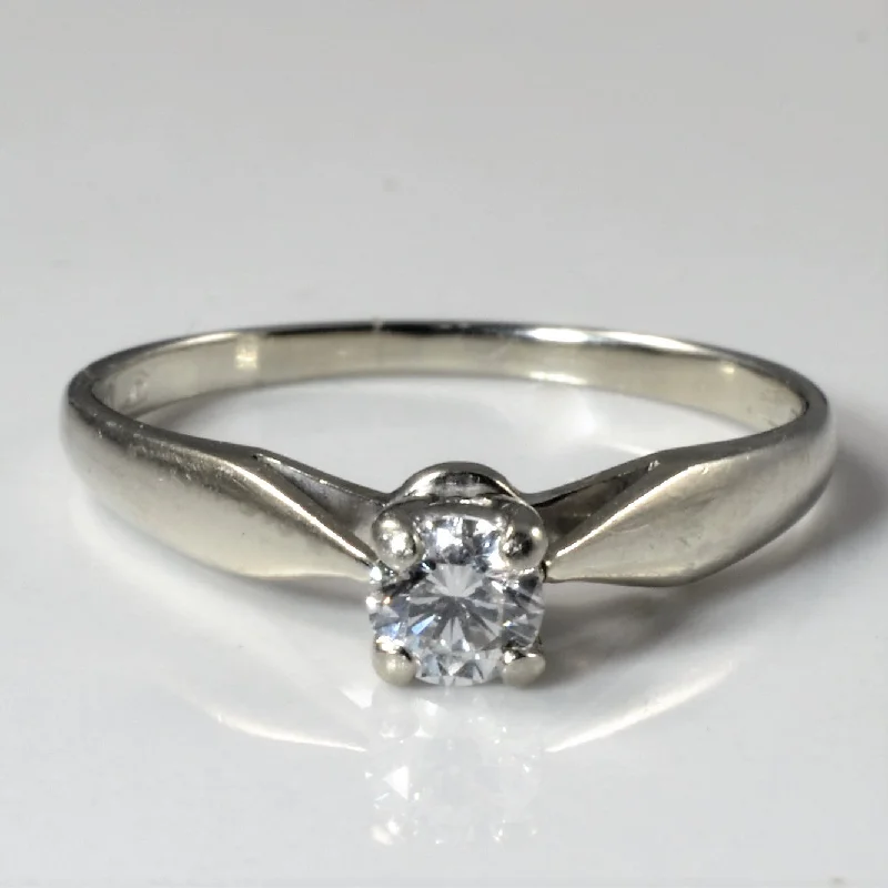 Fashion-Forward Jewelry At Incredible Prices Solitaire Diamond Engagement Ring | 0.21ct | SZ 6.5 |