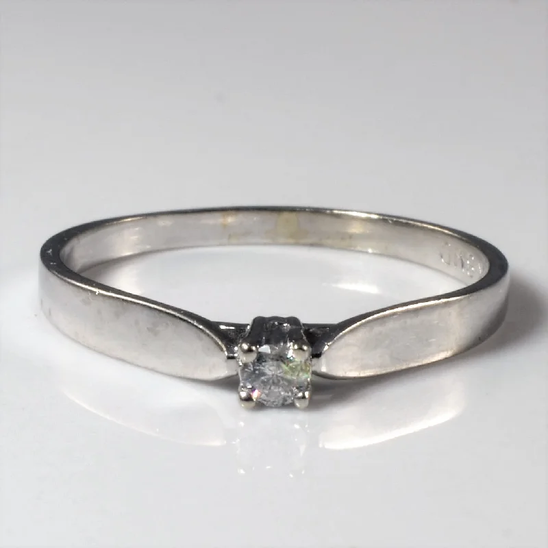 Don't Miss Our Biggest Jewelry Sale Of The Season Solitaire Diamond Promise Ring | 0.06ct | SZ 7.25 |
