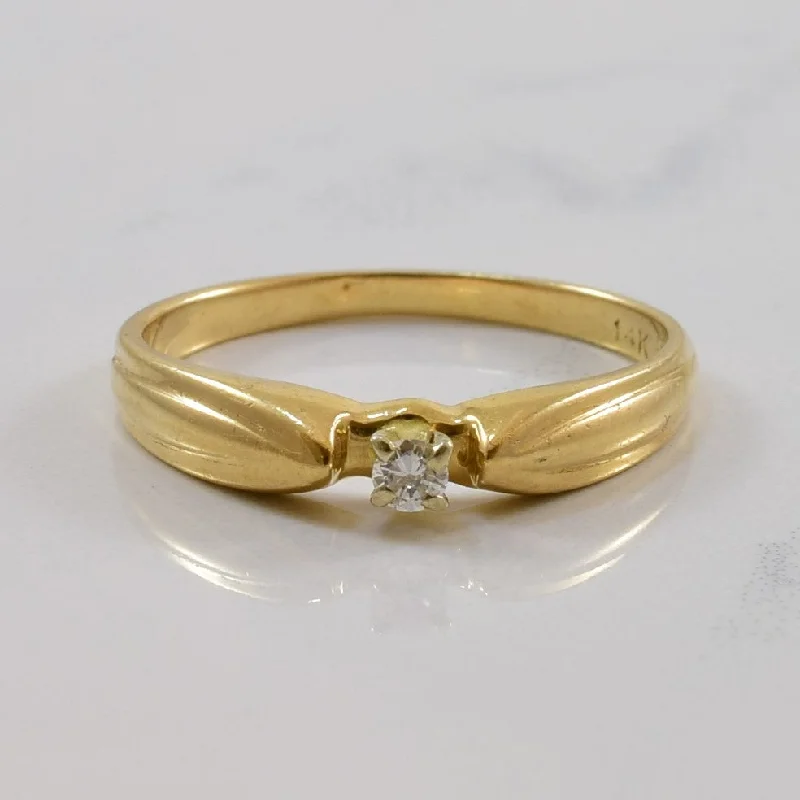 Unmissable Jewelry Sale – Shop Before It's Too Late Solitaire Diamond Promise Ring | 0.04ct | SZ 5.5 |