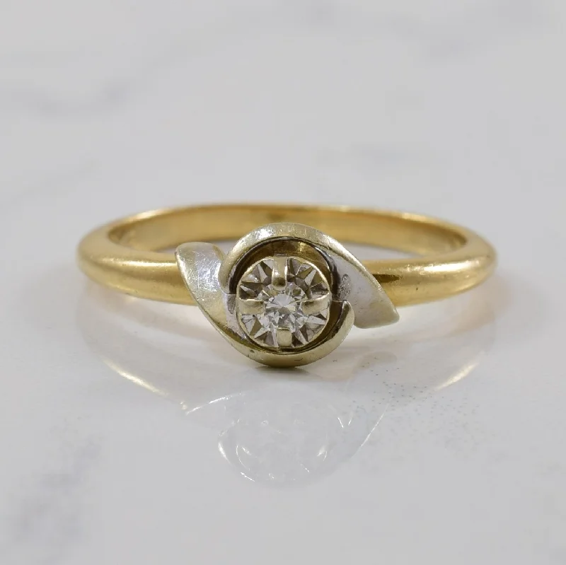 Personalized Jewelry Sale – Meaningful Gifts At Great Prices Two Tone Bypass Diamond Ring | 0.05ct | SZ 6 |