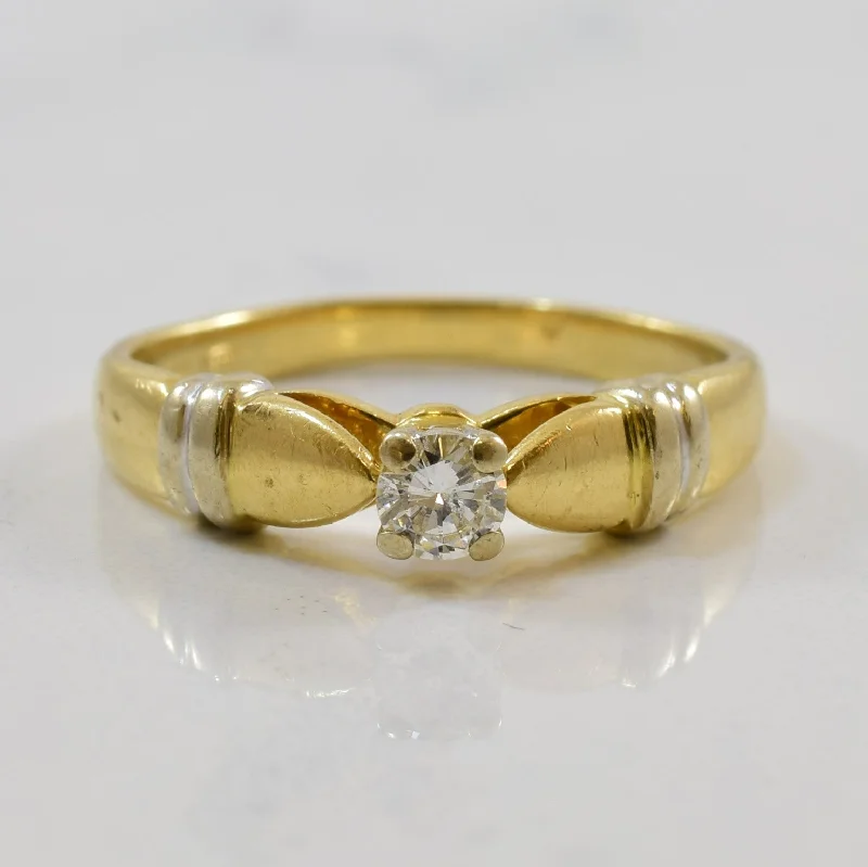 Your Perfect Accessory Now At The Best Price Solitaire Diamond Tapered Ribbon Ring | 0.15ct | SZ 5.75 |