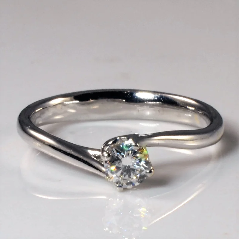Make Your Outfit Shine With Discounted Jewelry Bypass Solitaire Diamond Ring | 0.17ct | SZ 4.25 |