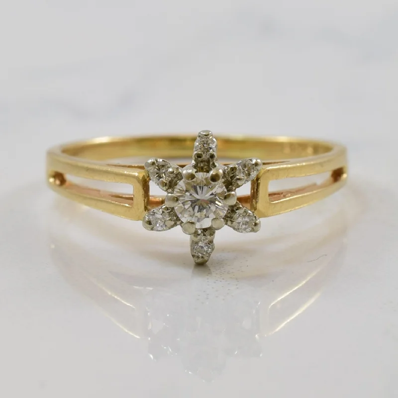 Huge Savings On Premium Jewelry Styles Split Shank Diamond Cluster Ring | 0.18ctw | SZ 7.25 |