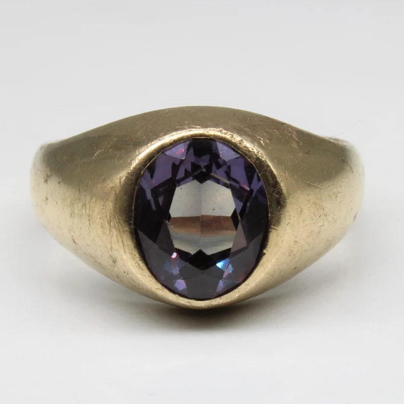 Flash Sale On Stunning Jewelry – Don't Miss Out Flush Set Synthetic Colour Change Sapphire Ring | 2.75ct | SZ 8 |