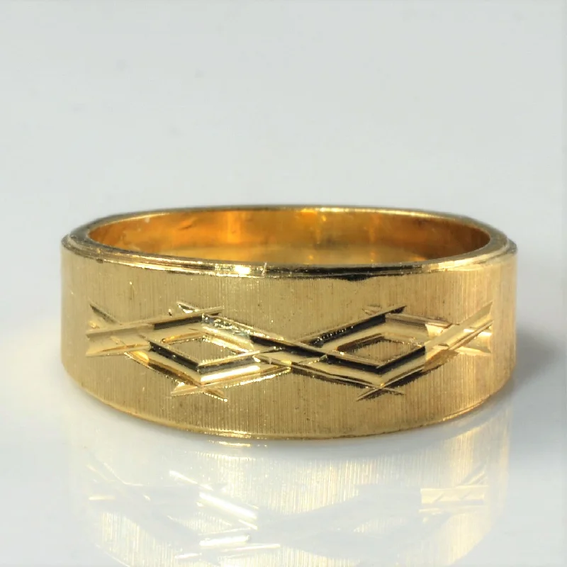 Your Perfect Accessory At The Perfect Price Diamond Cut Yellow Gold Band | SZ 5 |