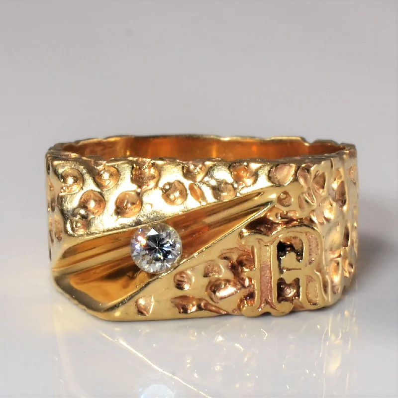 Affordable Glamour – Must-Have Jewelry At Special Rates Diamond 'R' Ring | 0.15ct | SZ 10 |