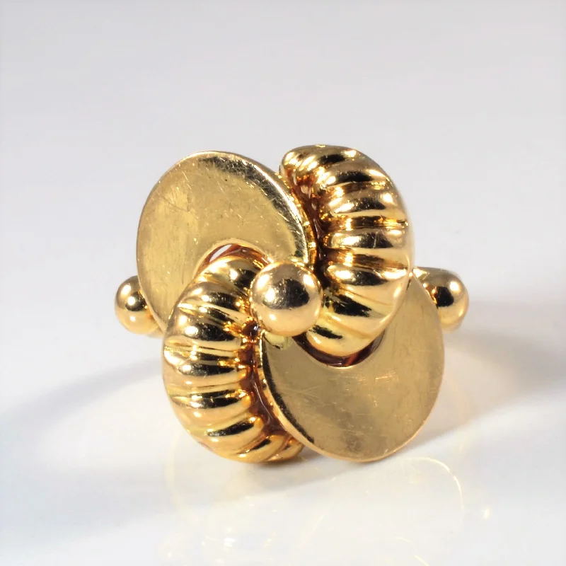 Trending Jewelry Now At Unbeatable Prices Textured Gold Swirl Ring | SZ 5.75 |