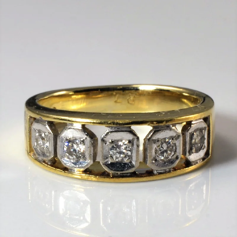 Final Call For Exquisite Jewelry At Reduced Rates Geometric Open Work Diamond Band | 0.21ctw | SZ 4.75 |