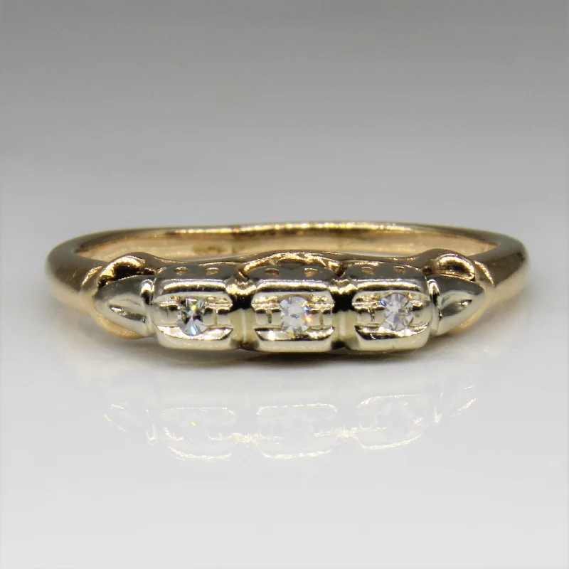 Luxury Jewelry Now At Special Promotional Rates Three Stone Diamond Ring | 0.05ctw | SZ 7.25 |