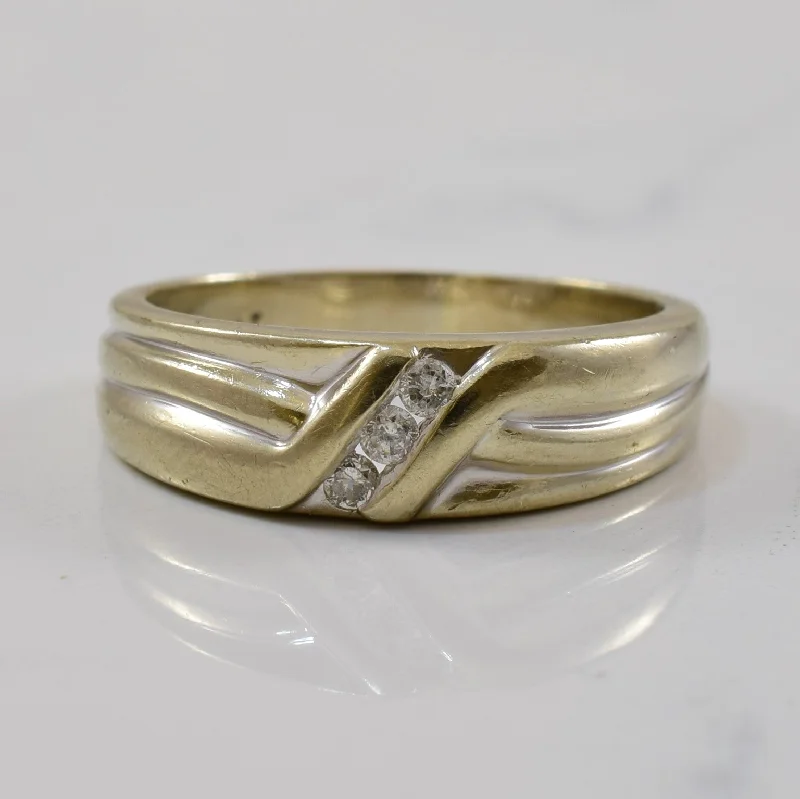 Grab Your Favorite Jewelry At The Lowest Prices Three Stone Diamond Channel Ring | 0.06ctw | SZ 8 |