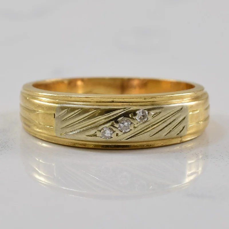 Get Ready To Sparkle – Special Jewelry Discounts Three Stone Diamond Band | 0.02ctw | SZ 5.5 |