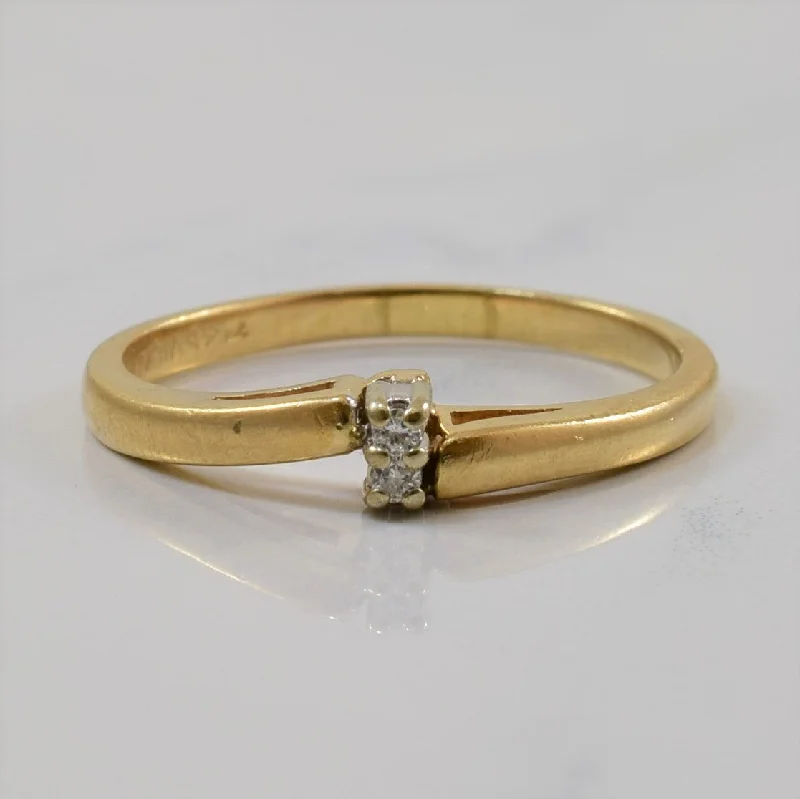 Sparkle In Style With Our Best Jewelry Deals Double Diamond Bypass Ring | 0.02ctw | SZ 6.5 |